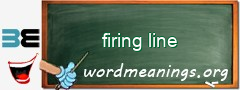 WordMeaning blackboard for firing line